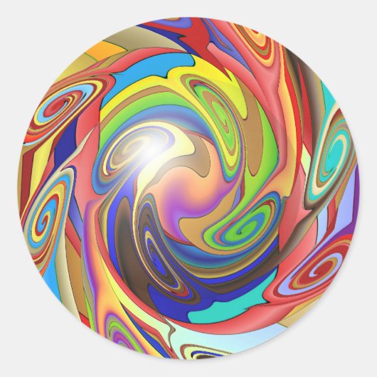 explosie ronde sticker (Voorkant)