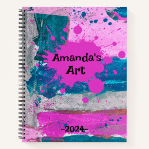 Explosie van Abstracte Brushstrokes Sketch Notitie Notitieboek