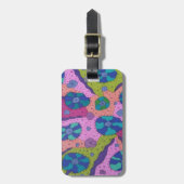 Explosie van Abstracte kleurentekening Bagagelabel (Voorkant verticaal)
