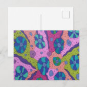 Explosie van Abstracte kleurentekening Briefkaart (Voorkant / Achterkant)