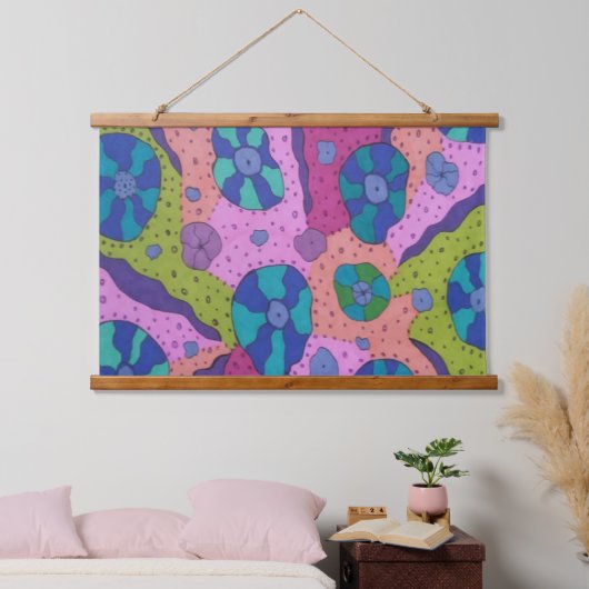 Explosie van Abstracte kleurentekening Hangend Wandkleed (Slaapkamer)