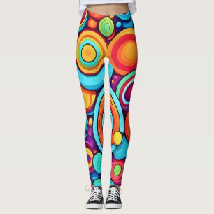 explosie van een levendige cirkel leggings
