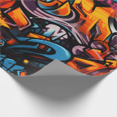 Explosie van graffiti in steden cadeaupapier (Hoek)