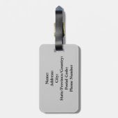 Explosie van kunststijl in pop bagagelabel (Achterkant verticaal)