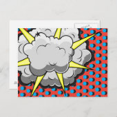 Explosie van kunststijl in pop briefkaart (Voorkant / Achterkant)