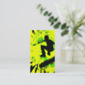 explosie van skateboard visitekaartje (Staand voorkant)