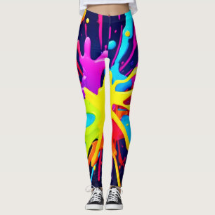 explosie van stralingsverf leggings