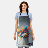 Explosie van vreugde - Happy Birthday Cake Schort (Gedragen)