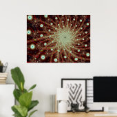 Explosiecool - Abstracte fijne fractale kunst Poster (Thuiskantoor)
