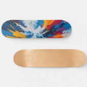 Explosief Abstract Skateboard Deck – Levendige kle (Horizontaal)