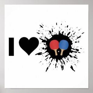 Explosief I Love Ping pong Poster