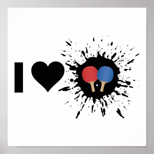 Explosief I Love Ping pong Poster (Voorkant)