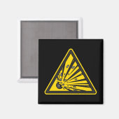 Explosief waarschuwingssignaal Magnet Magneet (Voorkant / Achterkant)