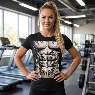 Explosieve Anime Gescheurde Buikspieren Streetwear T-shirt