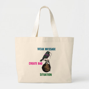 Explosieve Boodschap Grote Tote Bag