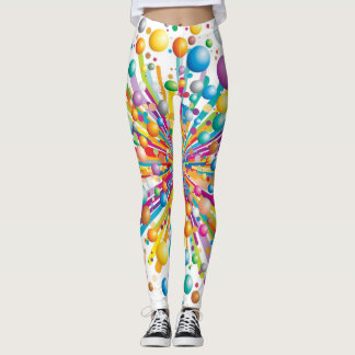 Explosieve 'bubsive' print funky gestoorde patroon leggings