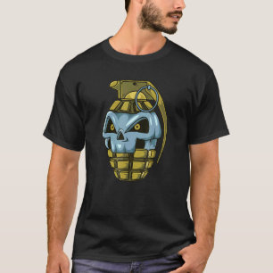 Explosieve handschedelgranaat t-shirt