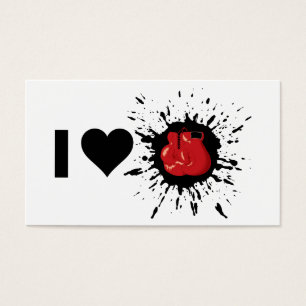Explosieve I Love Boxing Visitekaartjes