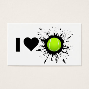 Explosieve I Love Tennis Visitekaartjes