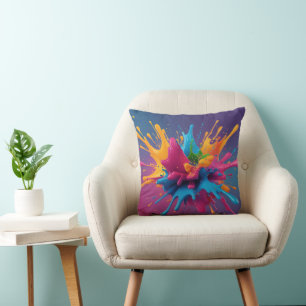 Explosieve kleuren kussen
