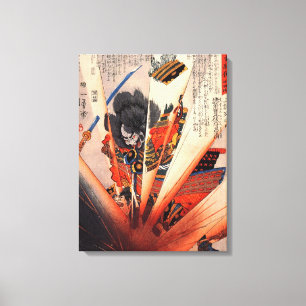 Explosieve Samurai Painting ongeveer 1800 Canvas Afdruk