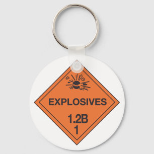 Explosieven bord sleutelhanger