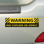 Explosiewaarschuwing Bumpersticker (Op auto)