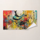 Explosion Abstraite de couleurs vives et dynamique (Serviette à main)