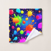 Explosion Abstraite de peinture (Gant de toilette)