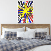 Explosion Art - Comic Book Style Canvas Afdruk (Insitu (Slaapkamer))