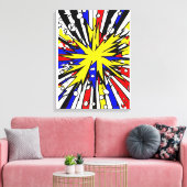 Explosion Art - Comic Book Style Canvas Afdruk (Insitu (Woonkamer))