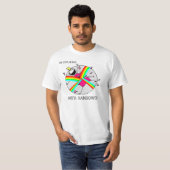 Explosion avec le T-shirt d'arcs-en-ciel (Devant entier)