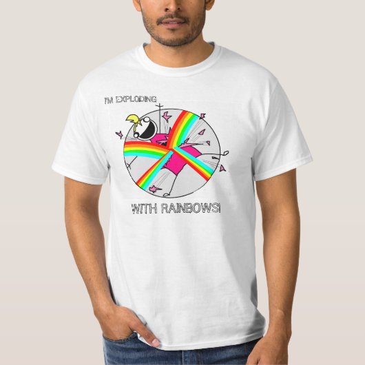 Explosion avec le T-shirt d'arcs-en-ciel (Devant)