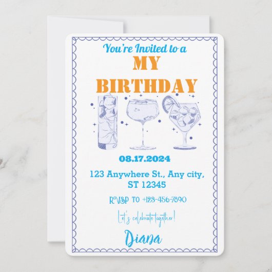 Explosion de Confettis : Carte d'anniversaire amus (Devant)