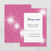 Explosion de paillettes RSVP (fuchsia) (Devant / Derrière)