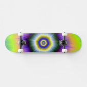 Explosion de skateboard en jaune et violet (Horz)