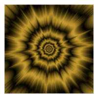 Explosion d'or jaune Zazzle Poster parfait