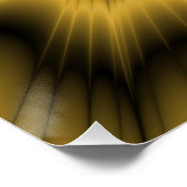 Explosion d'or jaune Zazzle Poster parfait (Coin)