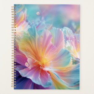 Explosion florale cosmique abstraite en pastel
