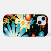 Explosion Florale de Couleurs sur Fond Noir (Verso Horizontal)
