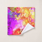 Explosions Abstraites de couleurs artistiques (Gant de toilette)