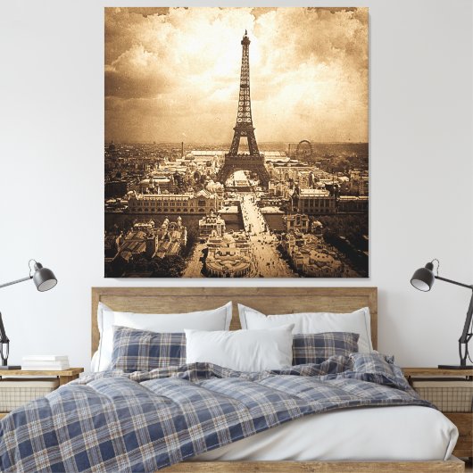 Expositie Universelle Eiffeltoren 1900 Canvas Afdruk (Insitu (Slaapkamer))
