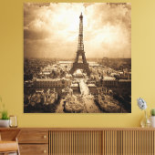 Expositie Universelle Eiffeltoren 1900 Canvas Afdruk (Insitu (Woonkamer))