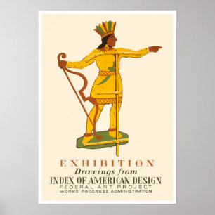 Expositie van inheemse Amerikaanse kunst Poster