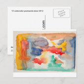 exposition 2012 de 15 cartes postales d'aquarelle (Devant / Derrière)