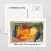 EXPOSITION DE CARTE POSTALE D'AQUARELLE (Devant / Derrière)