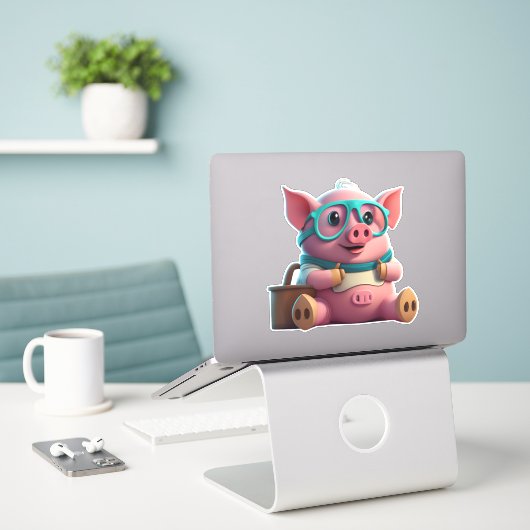 Express avec Stickers Cochon (Ordinateur portable sur le bureau)