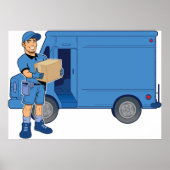 Express Delivery Man Poster (Voorkant)