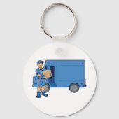 Express Delivery Man Sleutelhanger (Voorkant)