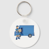 Express Delivery Man Sleutelhanger (Achterkant)